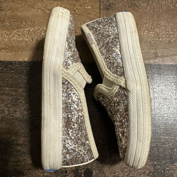 Kate Spade x Keds Double Decker Glitter Slip-On Sneakers - Picture 4 of 7